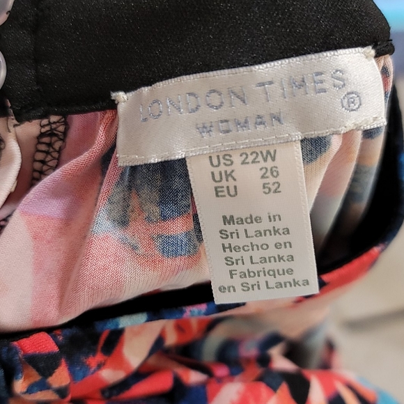 London Times - 22W - Multi-color Maxi Dress - Picture 6 of 6